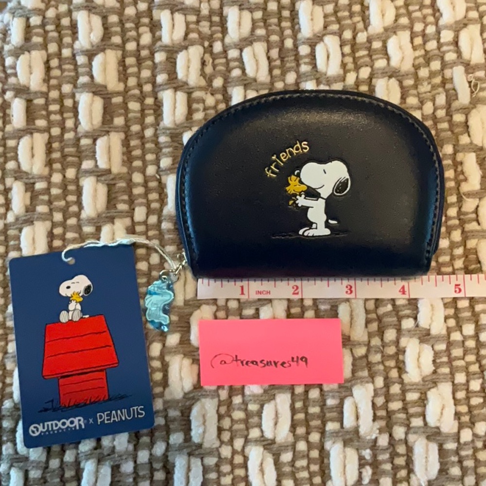 Peanuts - Snoopy & Woodstock small synthetic leather wallet. New